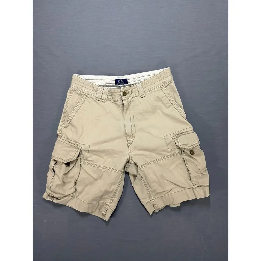 Polo Ralph Lauren Men’s 29 Khaki Classic Chino Cargo Shorts Cotton Utility